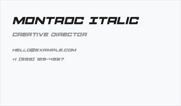 Montroc Italic Business Card