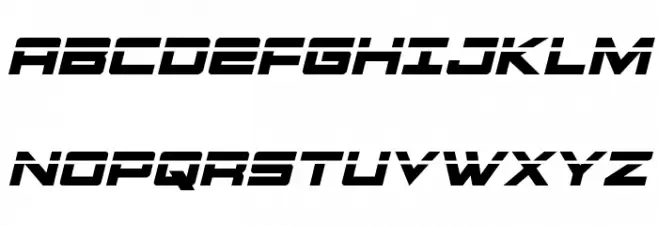 Montroc Laser Italic 字体 大写