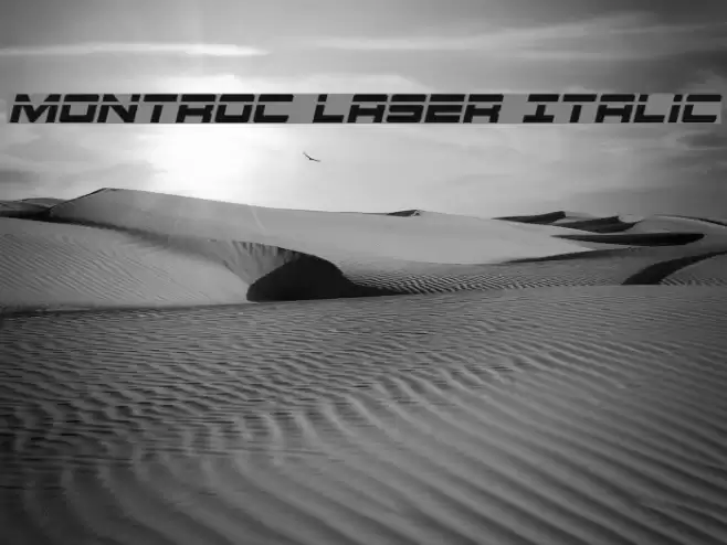 Montroc Laser Italic Font examples