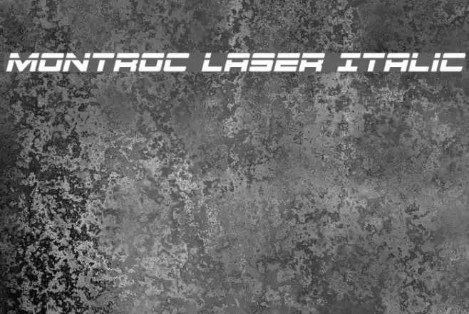 Montroc Laser Italic Font examples