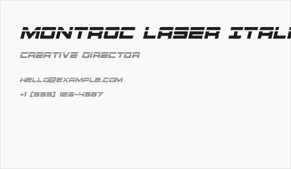 Montroc Laser Italic Business Card