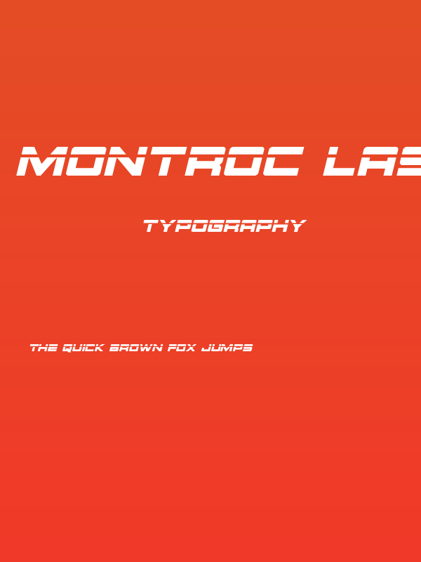 Montroc Laser Italic Poster