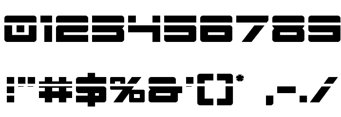 Montroc Laser Font OTHER CHARS