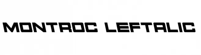 Montroc Leftalic  Frei Schriftart Herunterladen