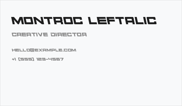 Montroc Leftalic Business Card