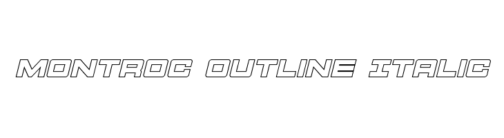 Montroc Outline Italic  フリーフォントのダウンロード