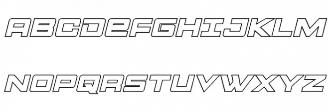 Montroc Outline Italic Fonte MAIÚSCULAS