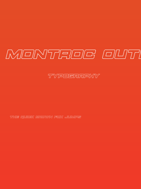 Montroc Outline Italic Poster