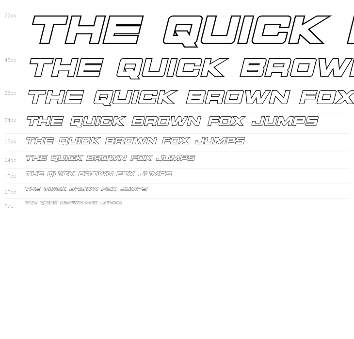 Montroc Outline Italic Waterfall