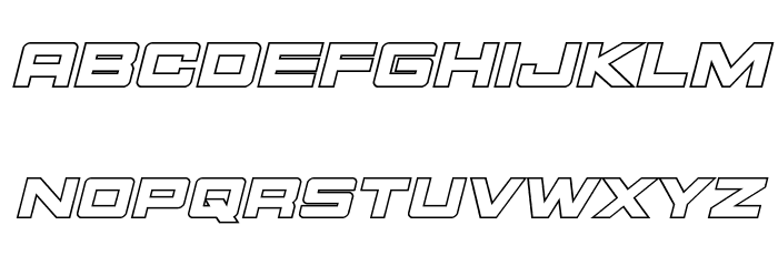 Montroc Outline Italic Font LOWERCASE