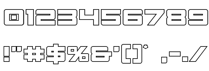 Montroc Outline Font OTHER CHARS