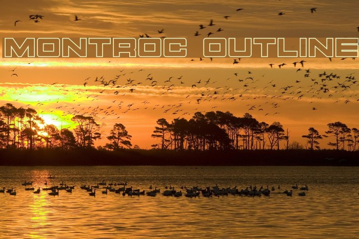 Montroc Outline Font examples