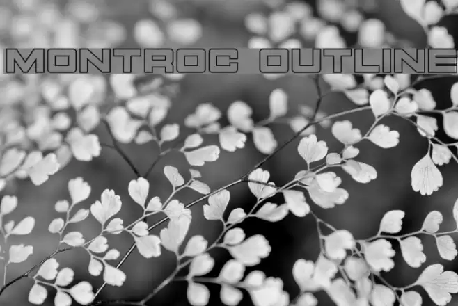 Montroc Outline Font examples