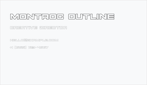 Montroc Outline Business Card