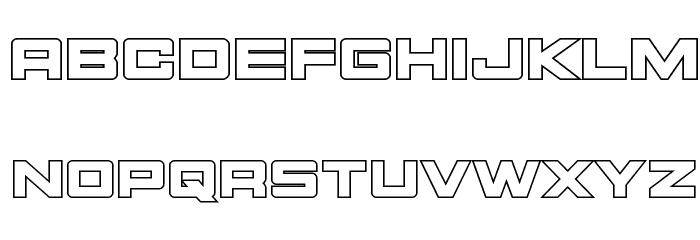 Montroc Outline Font LOWERCASE