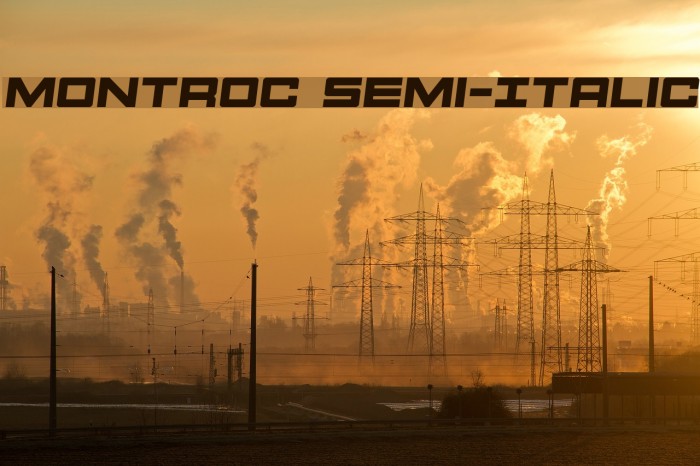 Montroc Semi-Italic Font examples