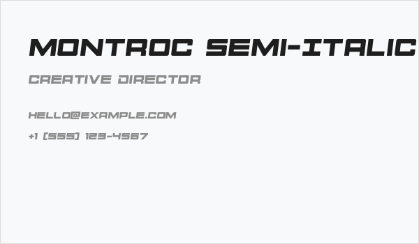 Montroc Semi-Italic Business Card