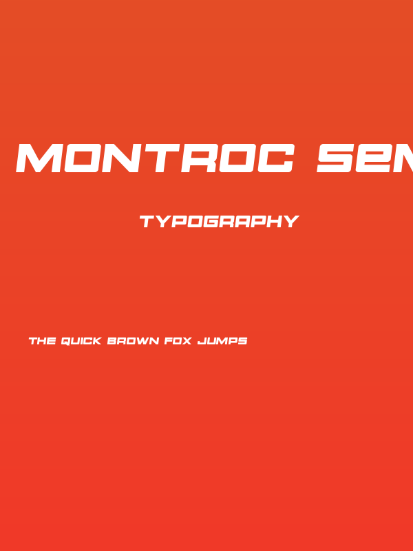 Montroc Semi-Italic Poster