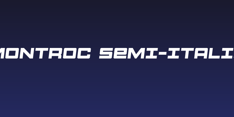 Montroc Semi-Italic Social Header