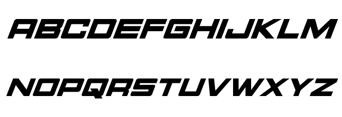 Montroc Super-Italic Font LOWERCASE