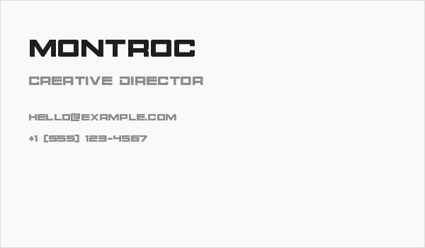 Montroc Business Card