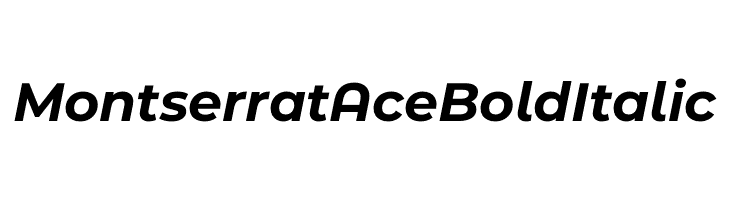 Montserrat Ace Bold Italic  font caratteri gratis