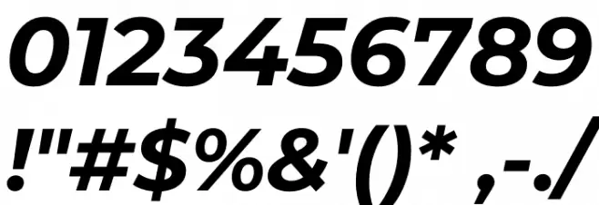 Montserrat Ace Bold Italic Font OTHER CHARS