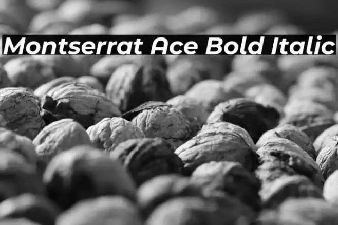 Montserrat Ace Bold Italic Font examples