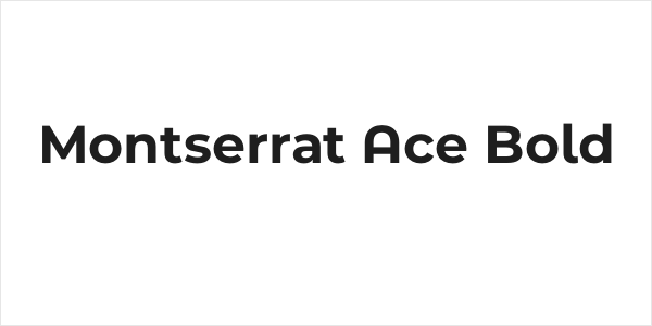 Montserrat Ace Bold Logo