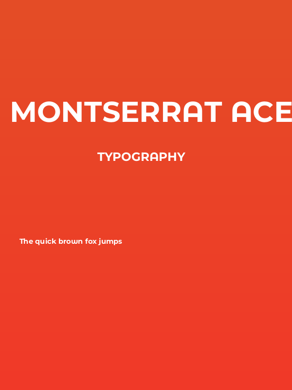 Montserrat Ace Bold Poster