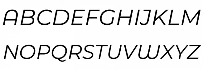 Montserrat Ace Italic 字体 大写