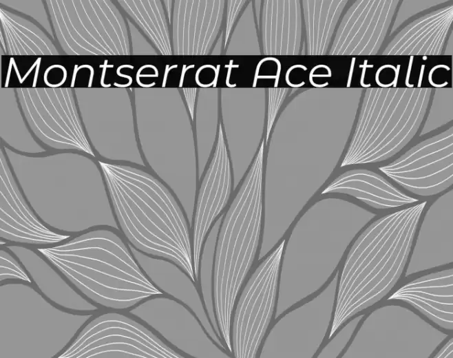 Montserrat Ace Italic Font examples