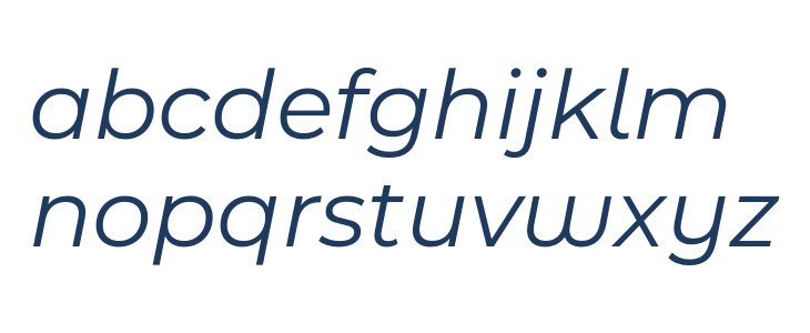 Montserrat Ace Italic Lowercase