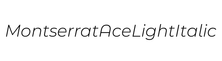 Montserrat Ace Light Italic  नि: शुल्क फ़ॉन्ट्स डाउनलोड