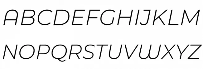 Montserrat Ace Light Italic Schriftart Groß