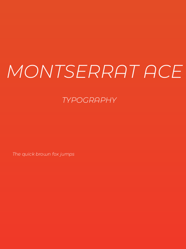 Montserrat Ace Light Italic Poster