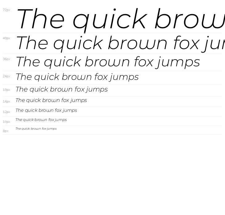 Montserrat Ace Light Italic Waterfall