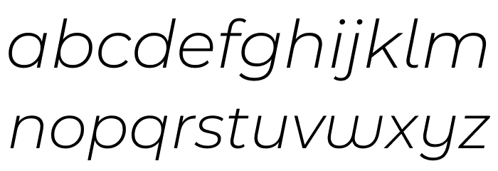 Montserrat Ace Light Italic Font LOWERCASE