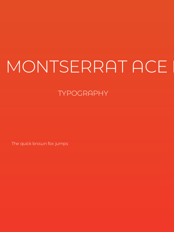 Montserrat Ace Light Poster