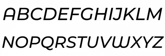 Montserrat Ace Medium Italic Font Litere mari