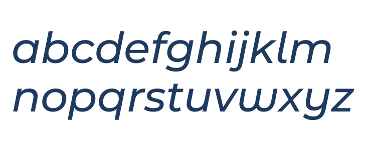 Montserrat Ace Medium Italic Lowercase