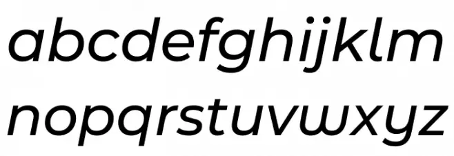 Montserrat Ace Medium Italic خط أحرف صغيرة