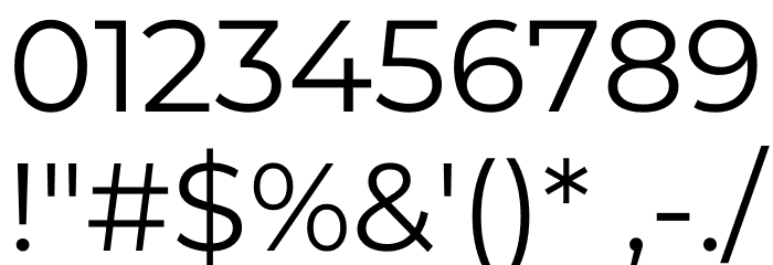 Montserrat Ace Regular Font OTHER CHARS