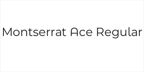 Montserrat Ace Regular Logo