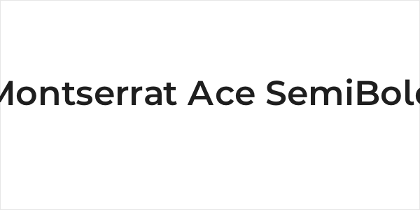 Montserrat Ace SemiBold Logo