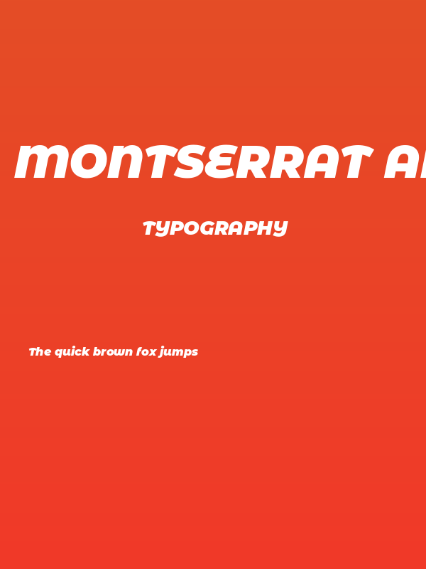 Montserrat Alternates Black Italic Poster