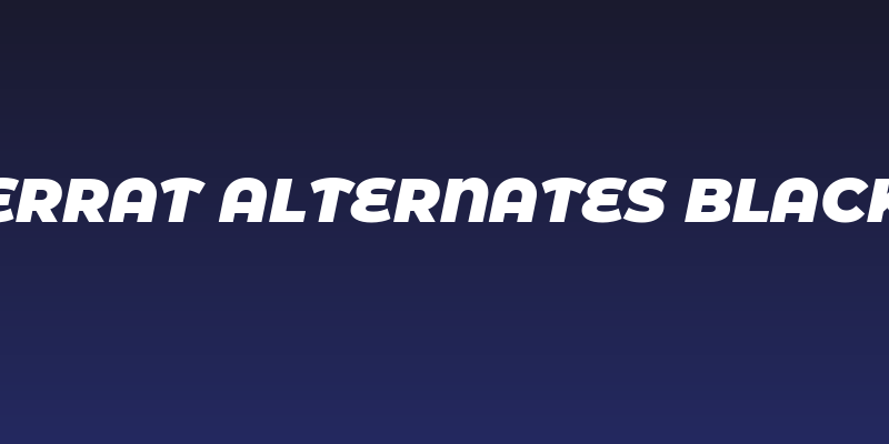 Montserrat Alternates Black Italic Social Header