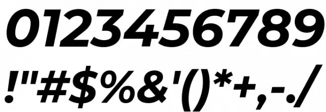 Montserrat Alternates Bold Italic Font OTHER CHARS