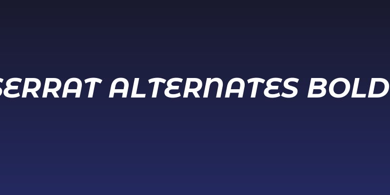 Montserrat Alternates Bold Italic Social Header