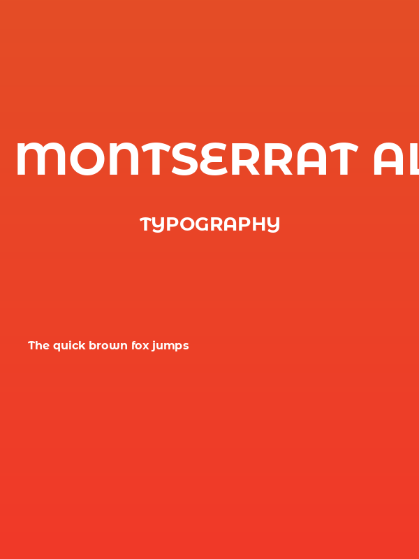 Montserrat Alternates Bold Poster